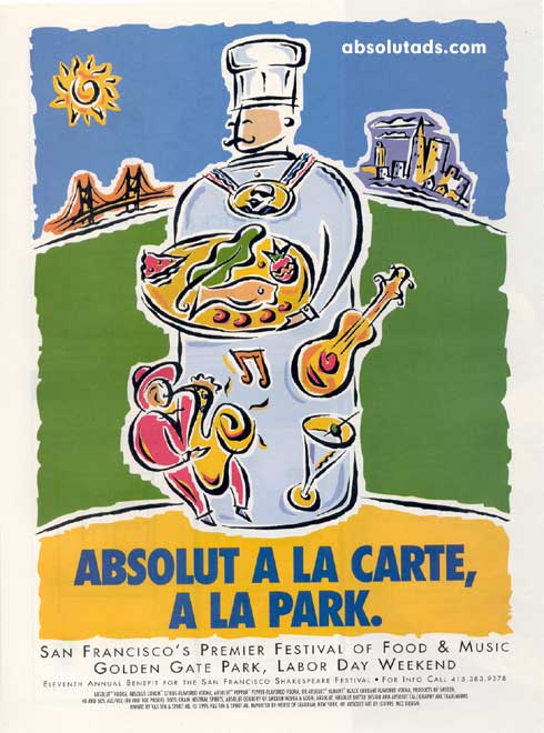 Absolut A la carte, a la park