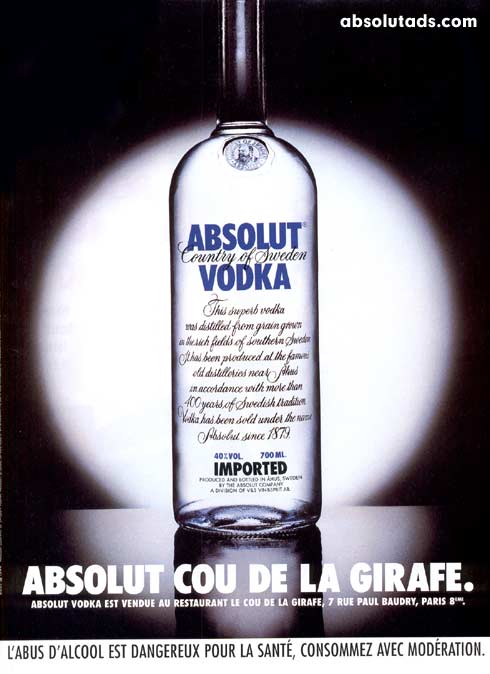 Absolut Cou De La Girafe