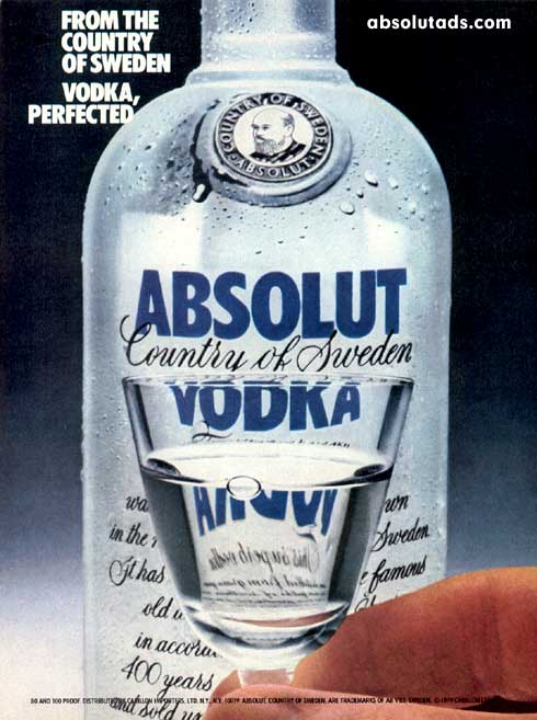 Absolut From the Country of Sweden, Vodka Perfected